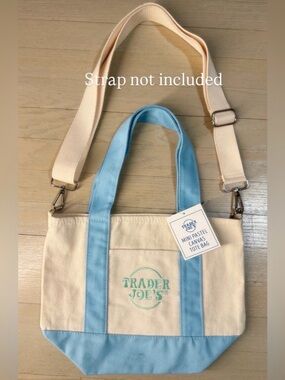 Trader Joe's Canvas Mini
Pastel Tote Bag Multicolor
Foldable D-ring NO strap